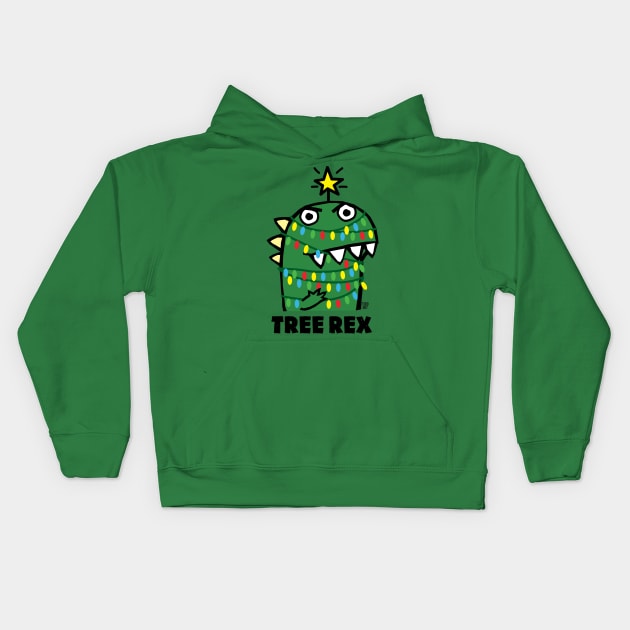 TREE REX Kids Hoodie by toddgoldmanart